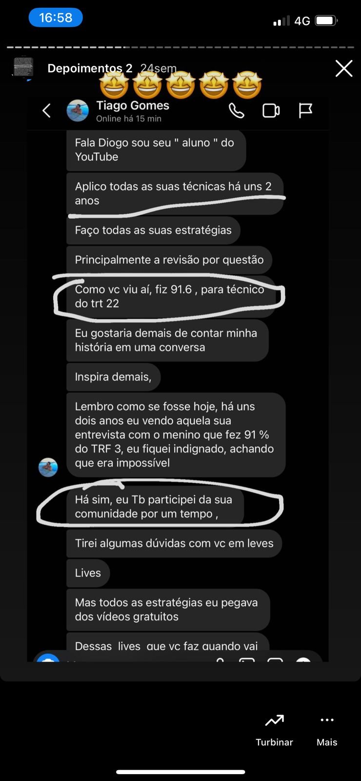 Depoimento de aluno 2