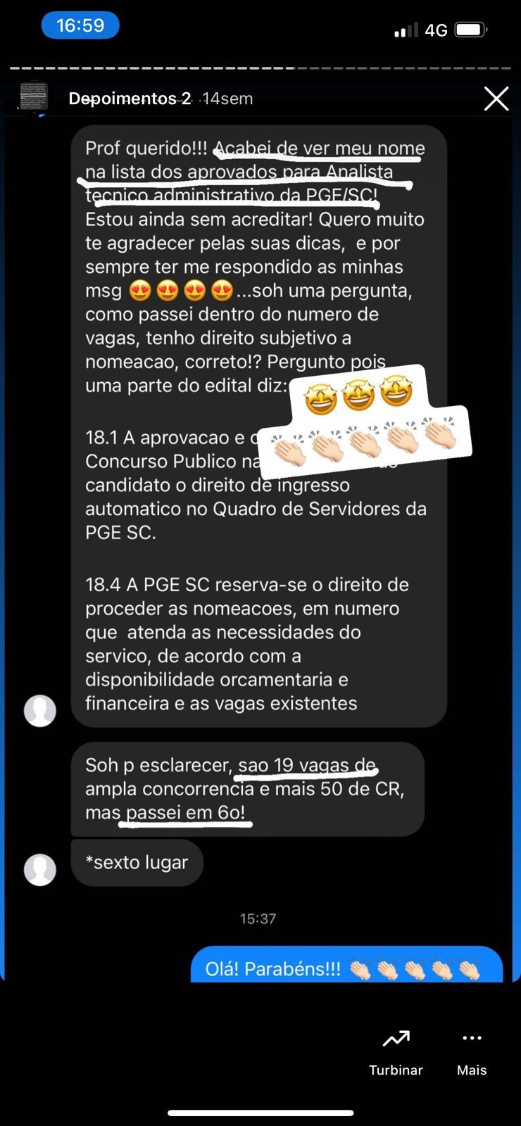 Depoimento de aluno 3