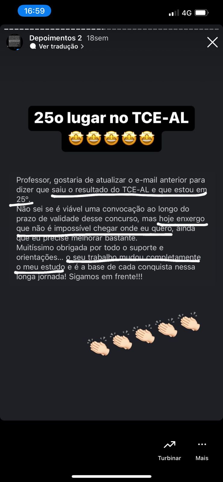 Depoimento de aluno 4