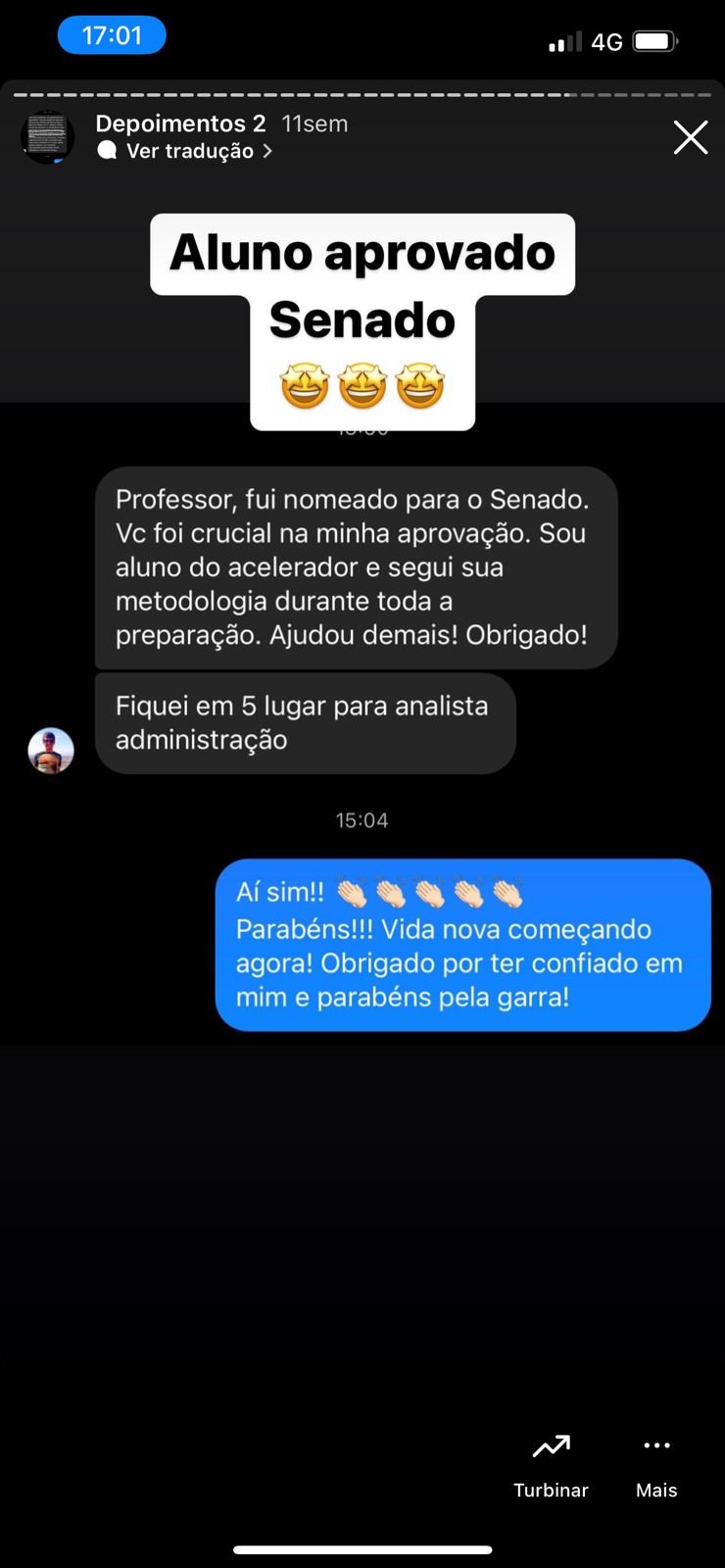 Depoimento de aluno 9