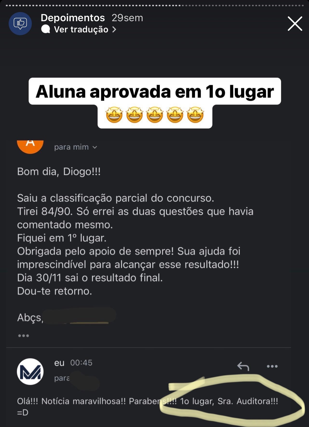 Depoimento de aluno 24
